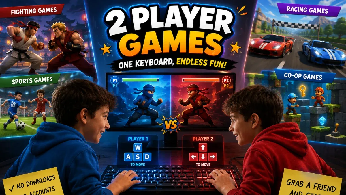 Best 2 Player Games to Play With Friends Online
